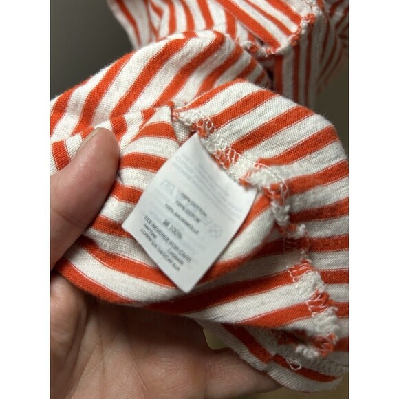 J CREW Orange and White Striped Tank T-shirt Dress Size Medium - Picture 5 of 8